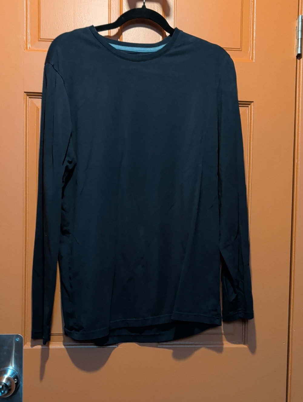 Denver Hayes Blue Long-Sleeve Crew Neck Shirt